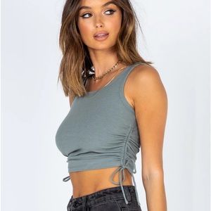 Green Princess Polly tie tank top, size 2